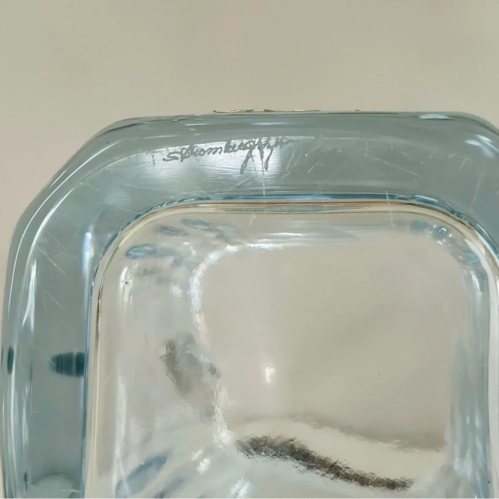 Vintage midcentury Swedish glass ice bucket